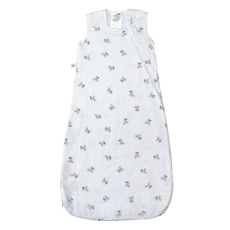 Gigoteuse Bébé PewinGo 2.5 TOG 0-6 Mois - Sac De Nuit Coton Doux à Double Fermeture Éclair Gris