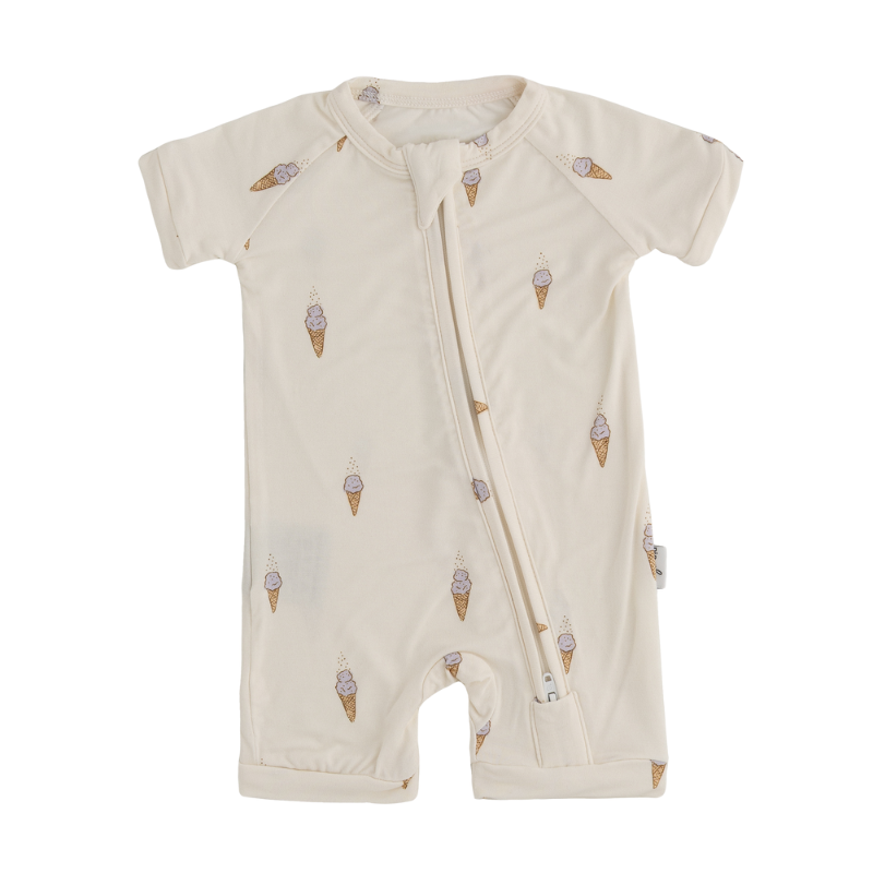 Bamboo Short Sleeve Playsuits