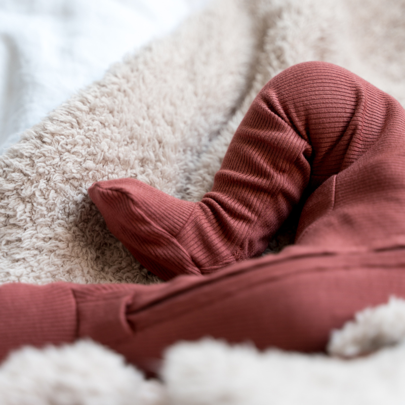 Cotton Ribbed Footed Sleepers
