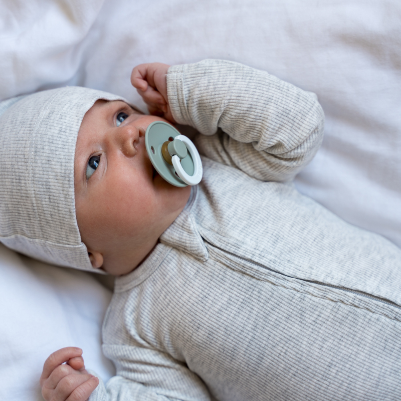 Cotton Ribbed Footed Sleepers - Solids