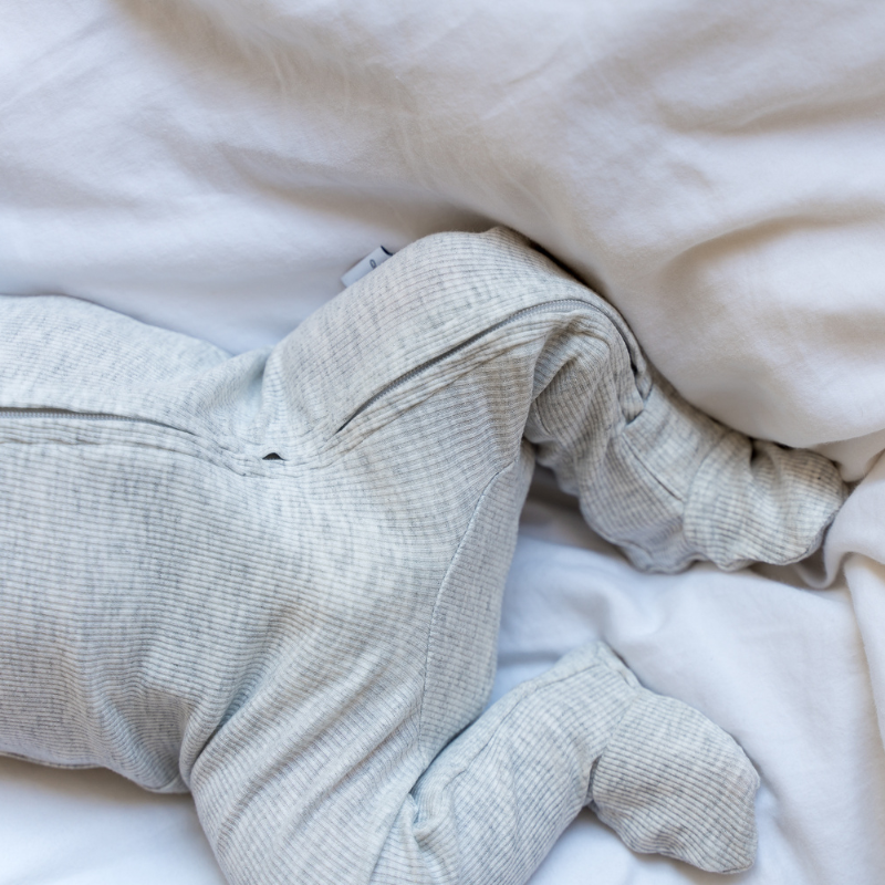 Cotton Ribbed Footed Sleepers - Solids