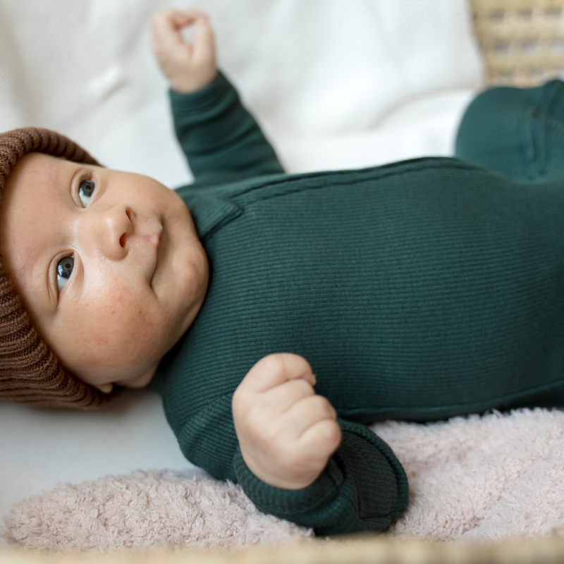 Cotton Ribbed Footed Sleepers