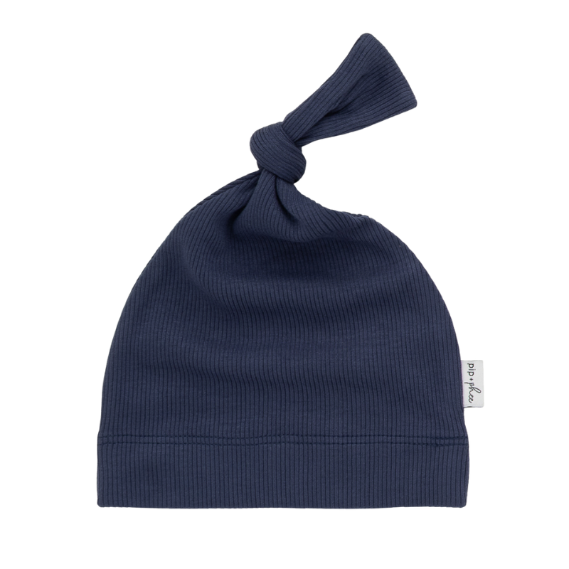 Cotton Ribbed Knot Hats - Solids