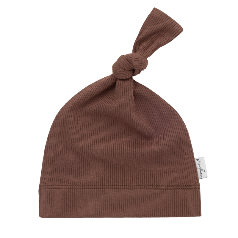 Cotton Ribbed Knot Hats - Solids
