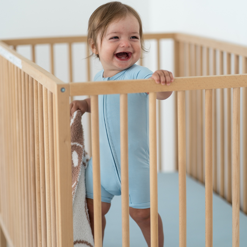 Bamboo Short Sleeve Playsuits - Solids