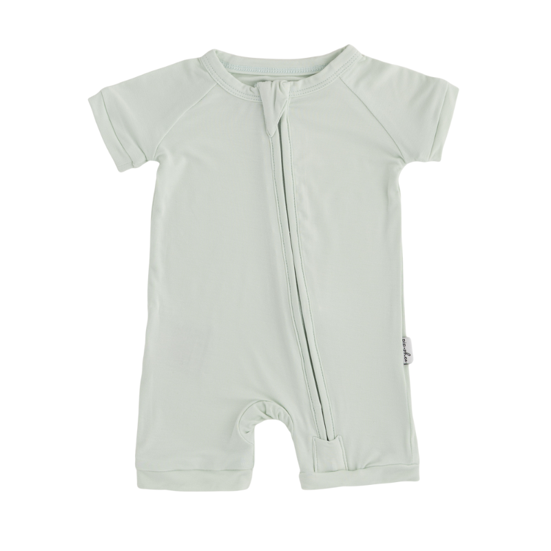Bamboo Short Sleeve Playsuits - Solids