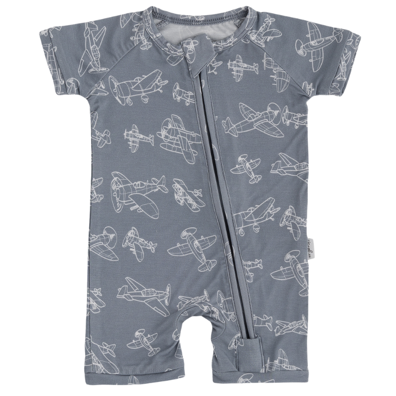 Bamboo Short Sleeve Playsuits