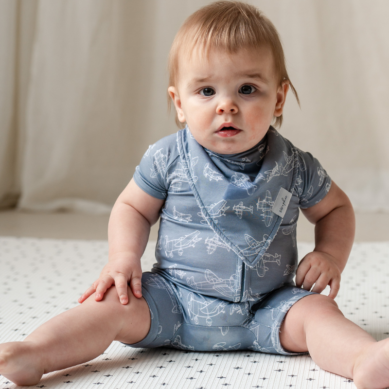 Bamboo Short Sleeve Playsuits