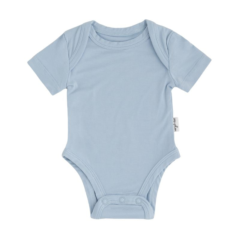 Bamboo Short Sleeve Bodysuits - Solids