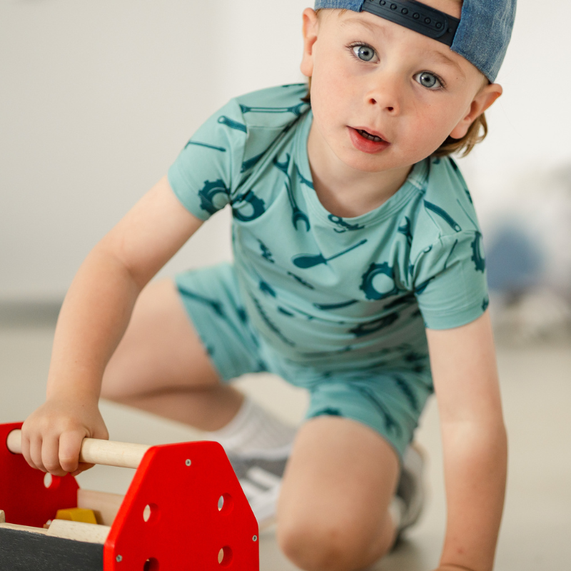 2 Piece Bamboo Short-Sleeve & Short Set