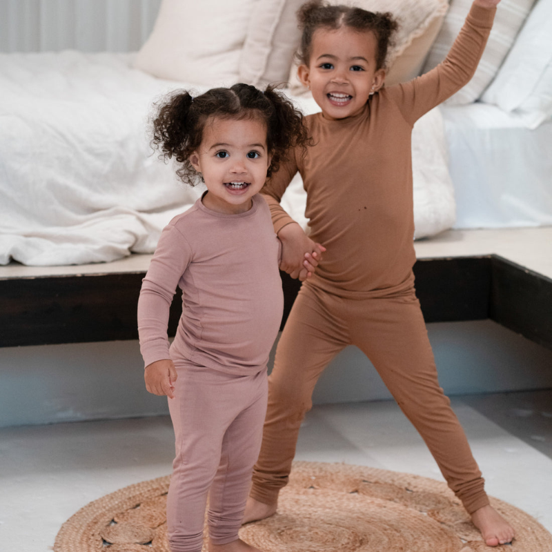 2 Piece Long Sleeve Bamboo Set - Solids (OVERSTOCK)