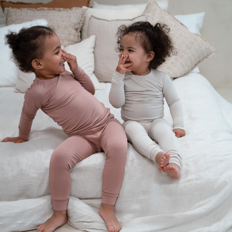 2 Piece Long Sleeve Bamboo Set - Solids (OVERSTOCK)