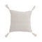 Crochet Pillow With Tassels White