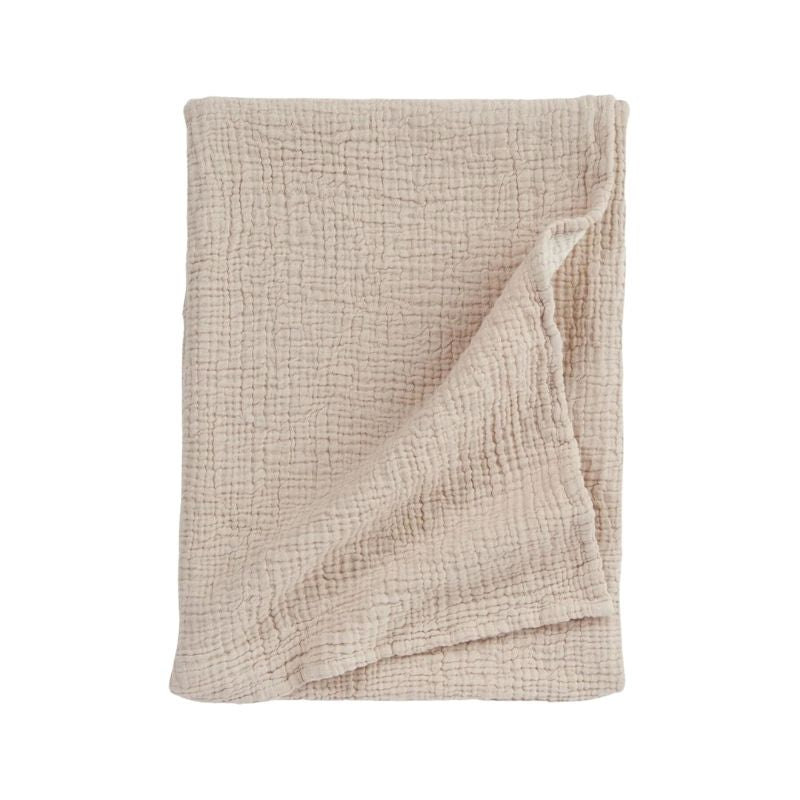 Crinkle Baby Blanket Beige