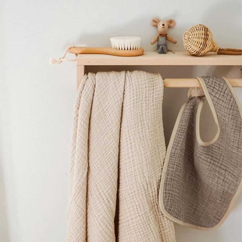 Crinkle Baby Blanket Beige