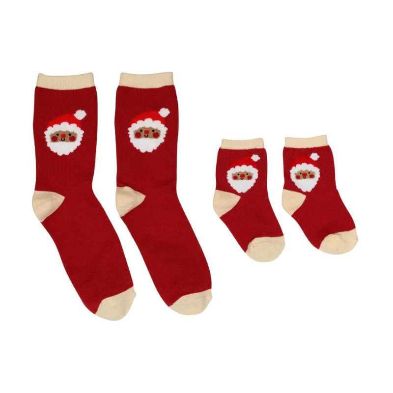 Parent and Toddler Santa Sock Set