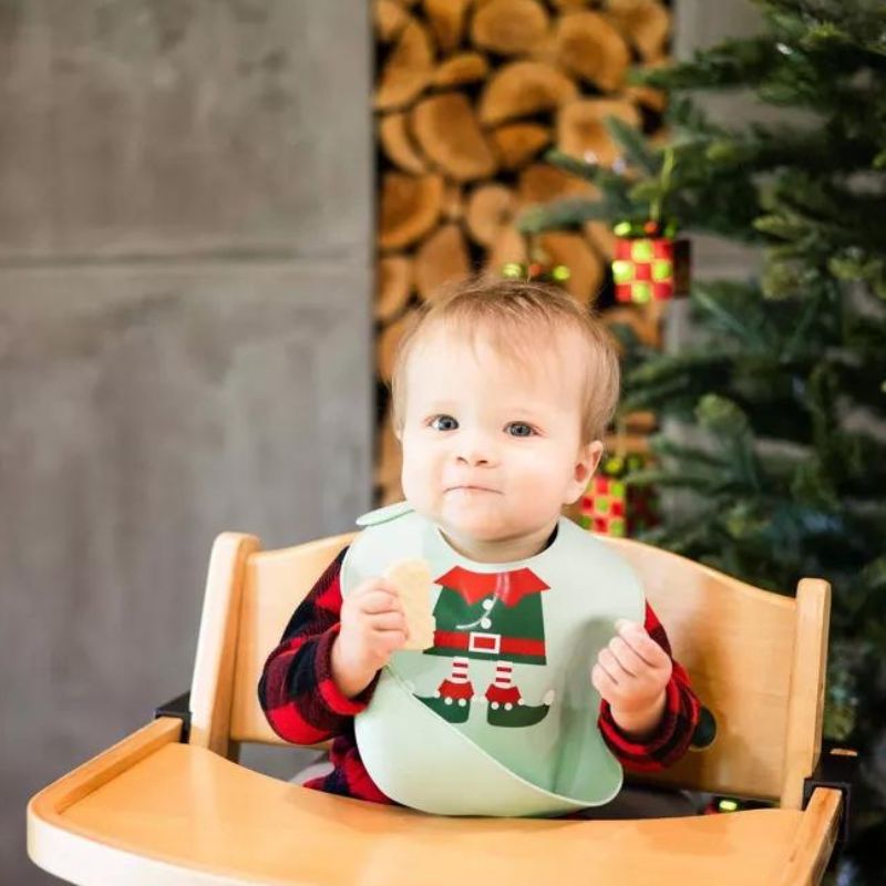 Holiday Silicone Bib Set - Cutest Little Elf