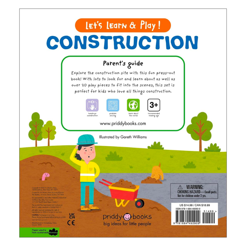 Let's Learn & Play! Construction Board Book