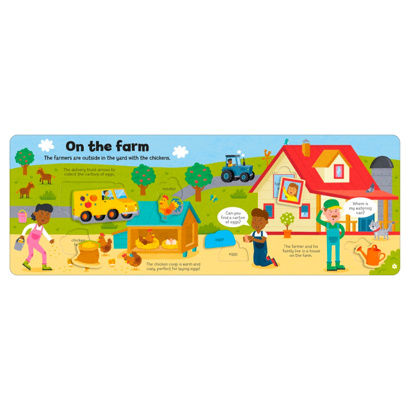 Let's Learn & Play! On the Farm Board Book