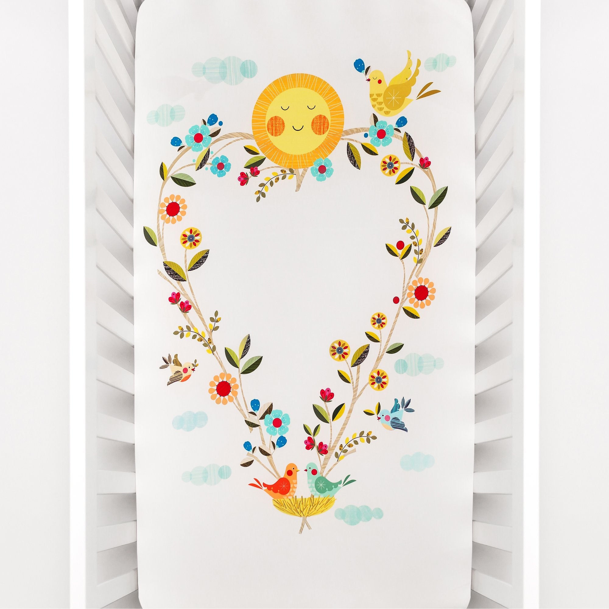 Crib Sheet - Love Blooms (Satin)