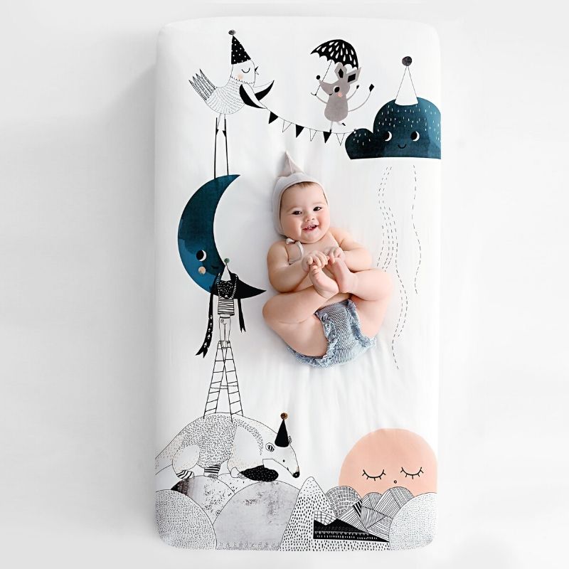 Crib Sheet - Moon's Birthday (Satin)