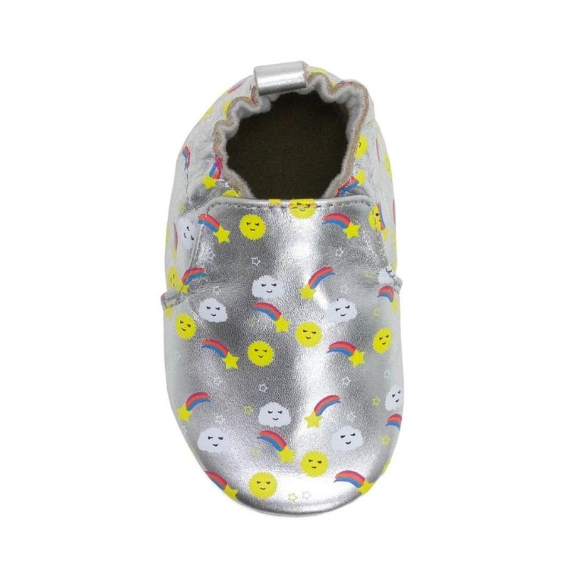 Soft Sole Girl Shoes Sun Rainbow Clouds 