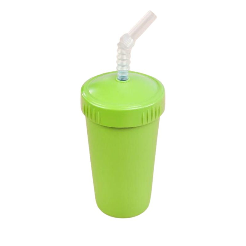 Straw Cup with Lid Green