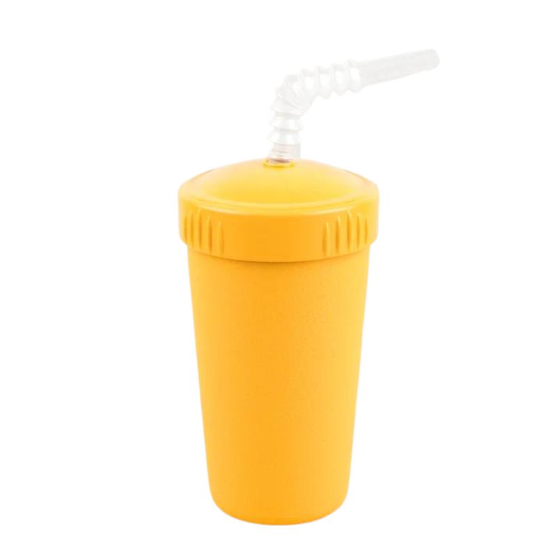 Straw Cup with Lid Sunny Yellow