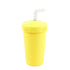 Straw Cup with Lid Yellow