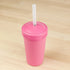 Straw Cup with Lid Girly Pink