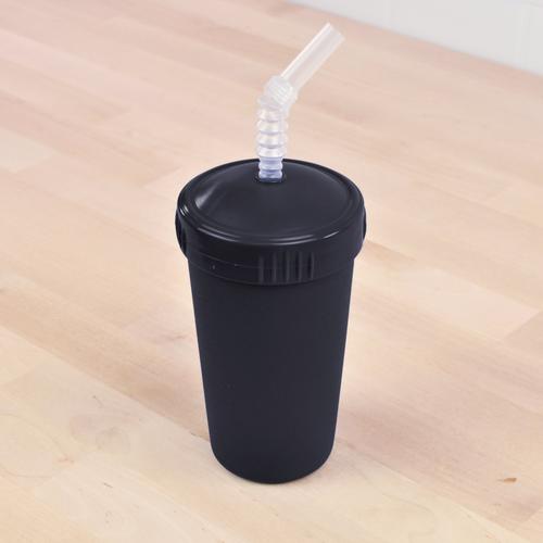 Straw Cup with Lid black