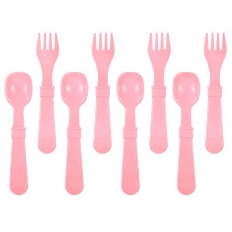 8 Piece Utensil Set Baby Pink