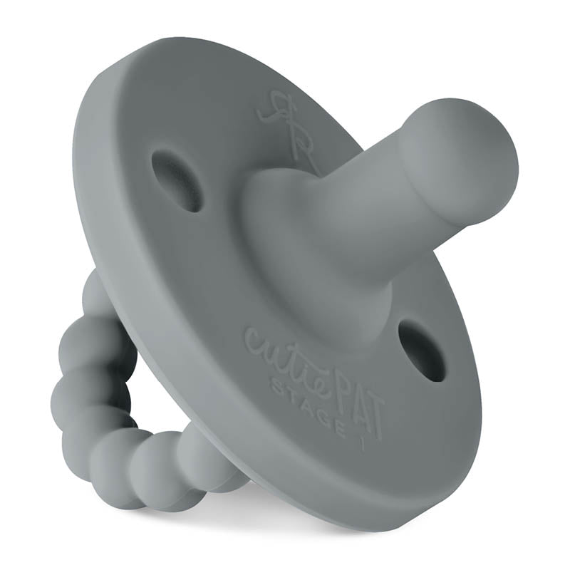 Cutie Pat Round (Pacifier + Teether) charcoal