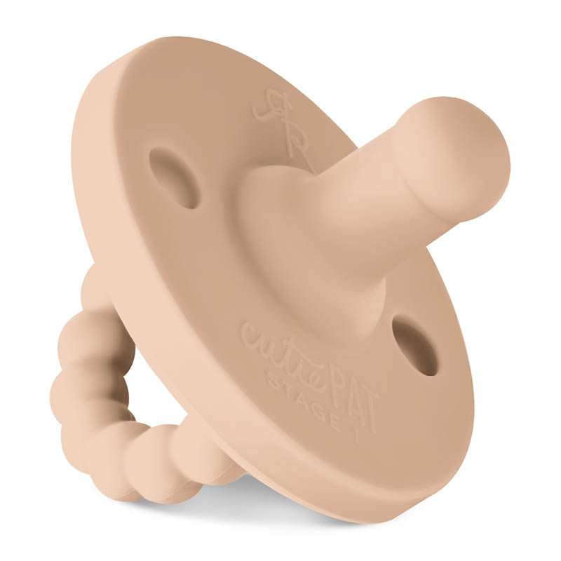 Cutie Pat Round (Pacifier + Teether) tan
