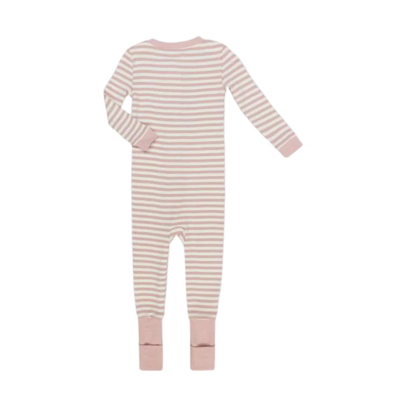 Organic Cotton Convert-A-Foot Sleeper Rose Stripes
