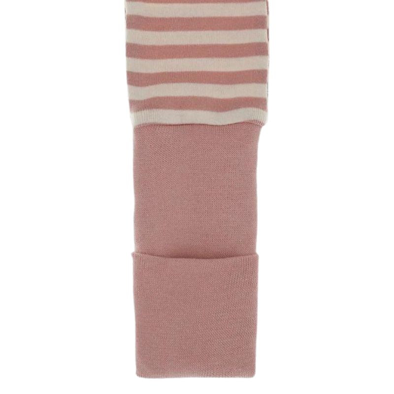 Organic Cotton Convert-A-Foot Sleeper Rose Stripes