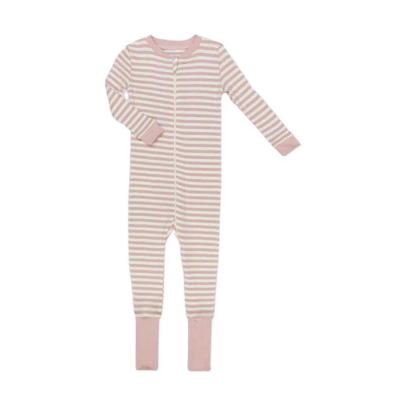 Organic Cotton Convert-A-Foot Sleeper Rose Stripes