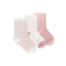 Organic Cotton Crew Socks - 3 Pack Rose Stripe