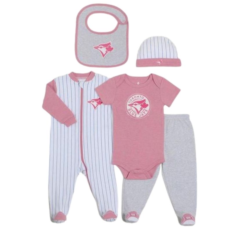 Snugabye Toronto Blue Jays 3 Piece Infant Bodysuit Set 9-12 Months