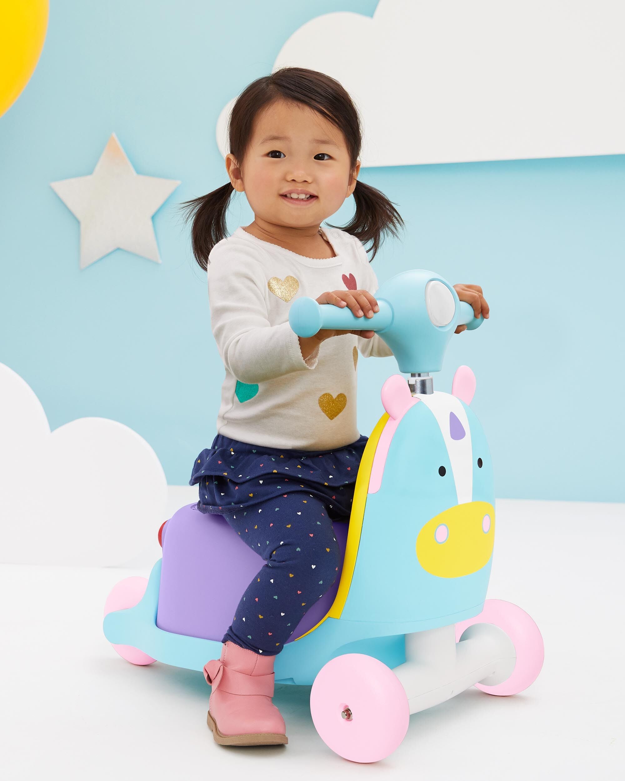 Zoo 3-in-1 Ride On Toy unicorn