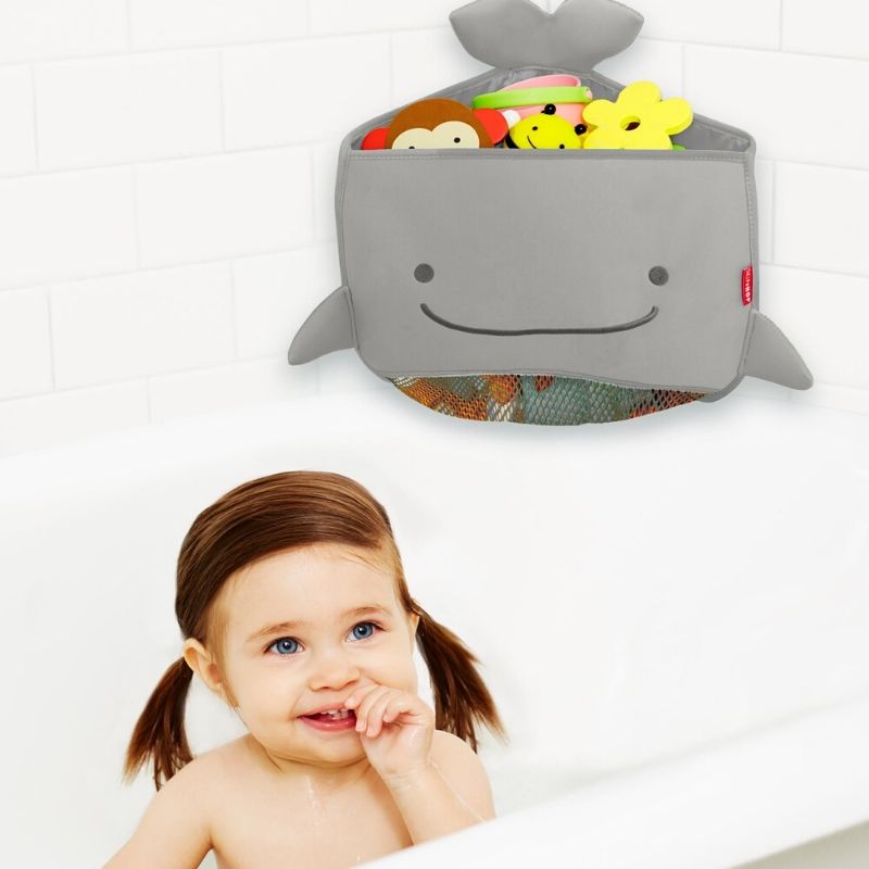 Moby Bath Toy Organizer Grey