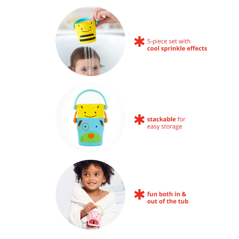 Seaux à empiler et à verser Zoo