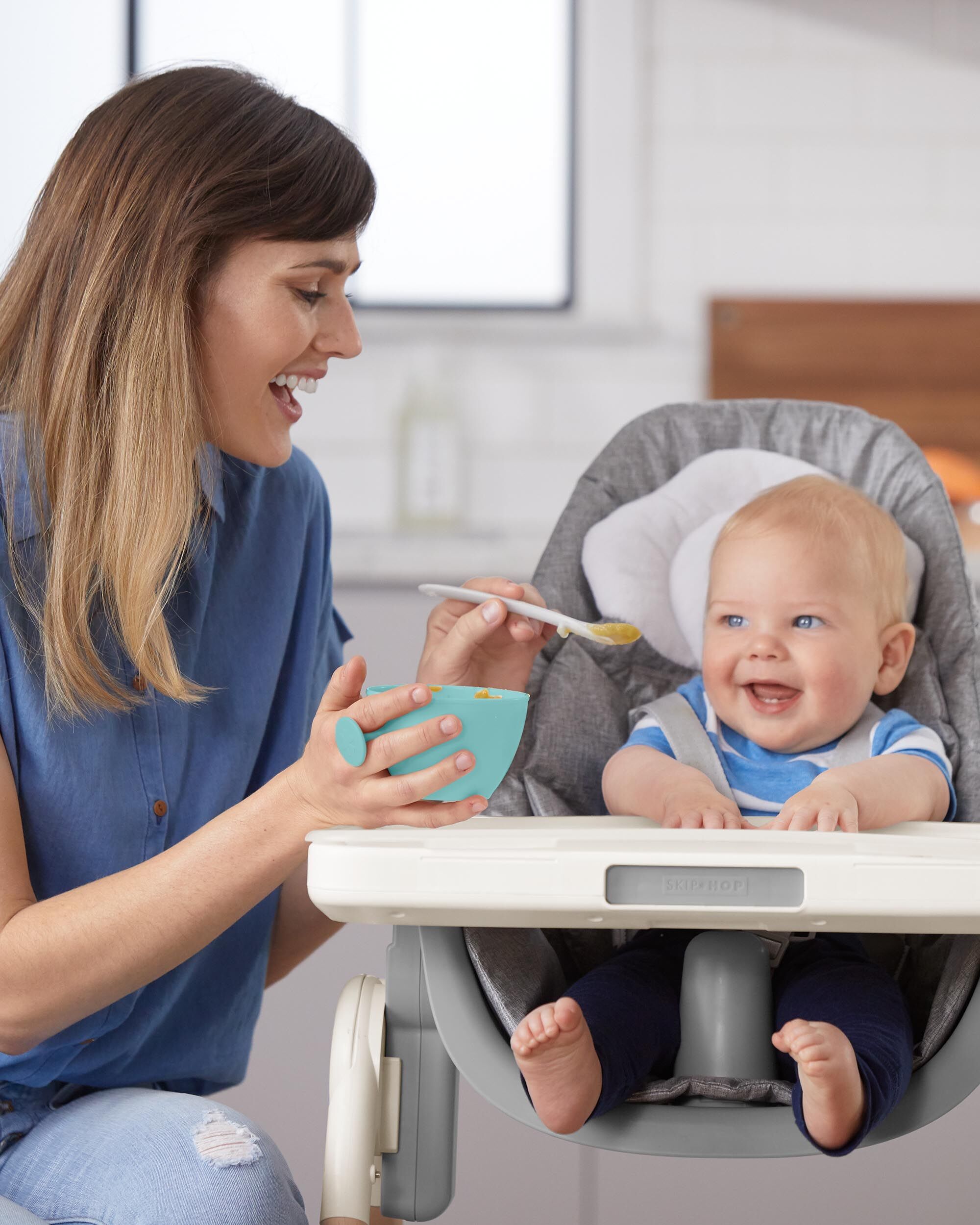 Easy-Grab Bowl Set Grey and Teal