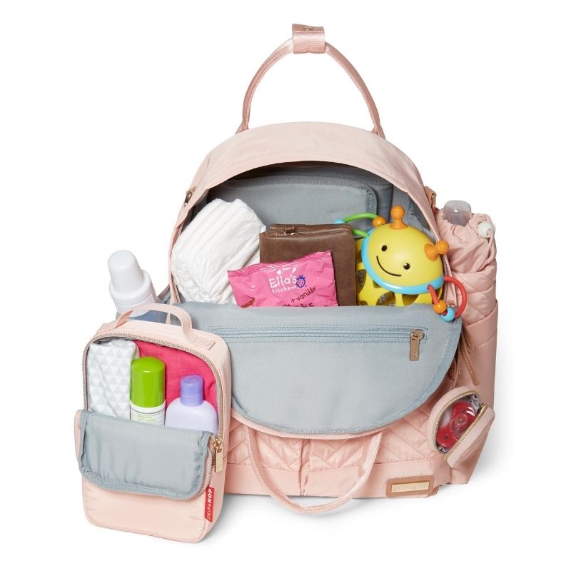 6-in-1 Diaper Backpack Set Blush