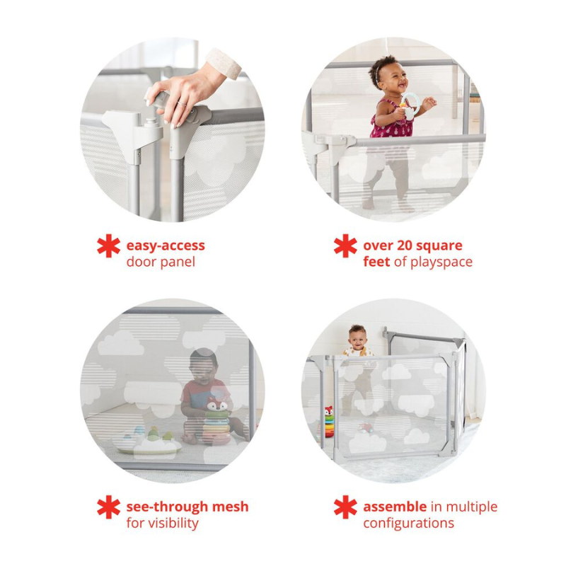 Expandable Enclosure - Grey/Clouds