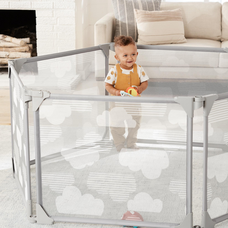 Expandable Enclosure - Grey/Clouds