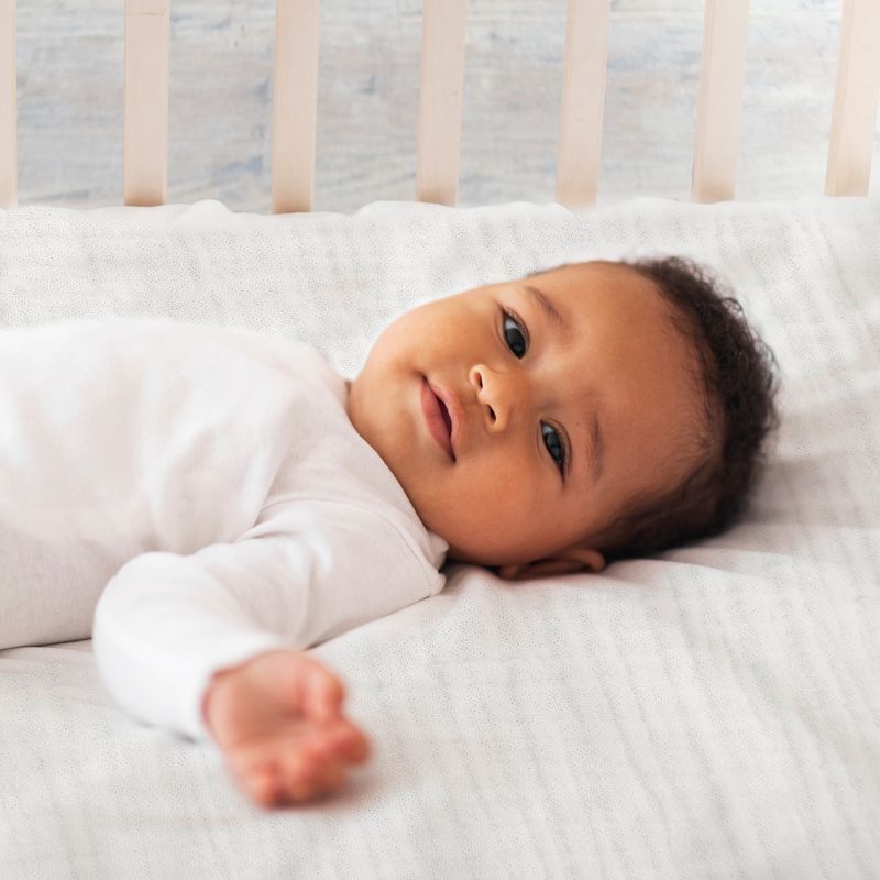 Muslin Crib Sheet - Coconut Milk