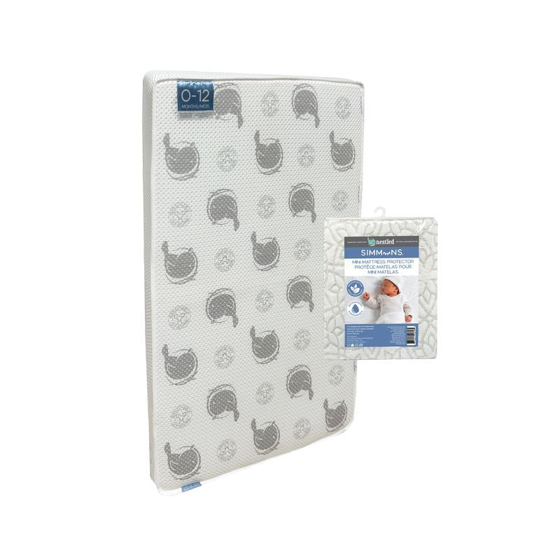 Nestled Organic Mini Mattress with Protector