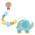 Silicone Teether with Pacifier Clip Elephant