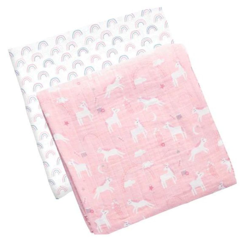 Muslin Blanket - Set of 2 Unicorn